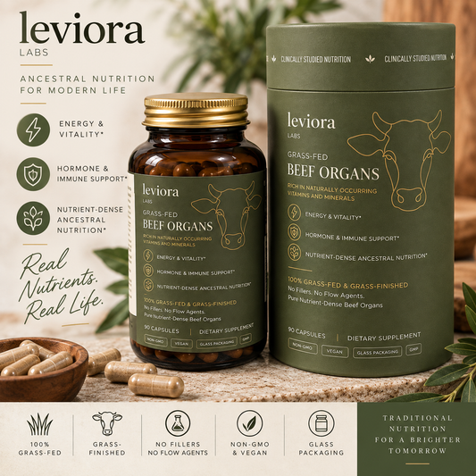 Total Organ Complex — 5-in-1 Grass-Fed Beef Organs | Leviora Labs