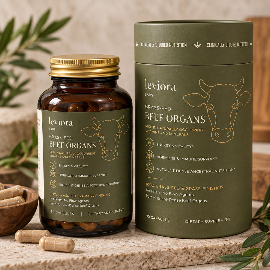 Total Organ Complex — 5-in-1 Grass-Fed Beef Organs | Leviora Labs
