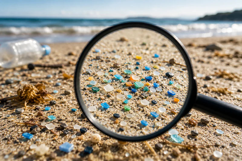 Small particles representing microplastics
