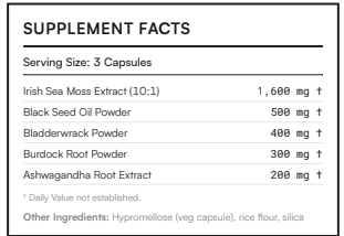 Sea Moss + Black Seed Oil Complex — 92+ Minerals