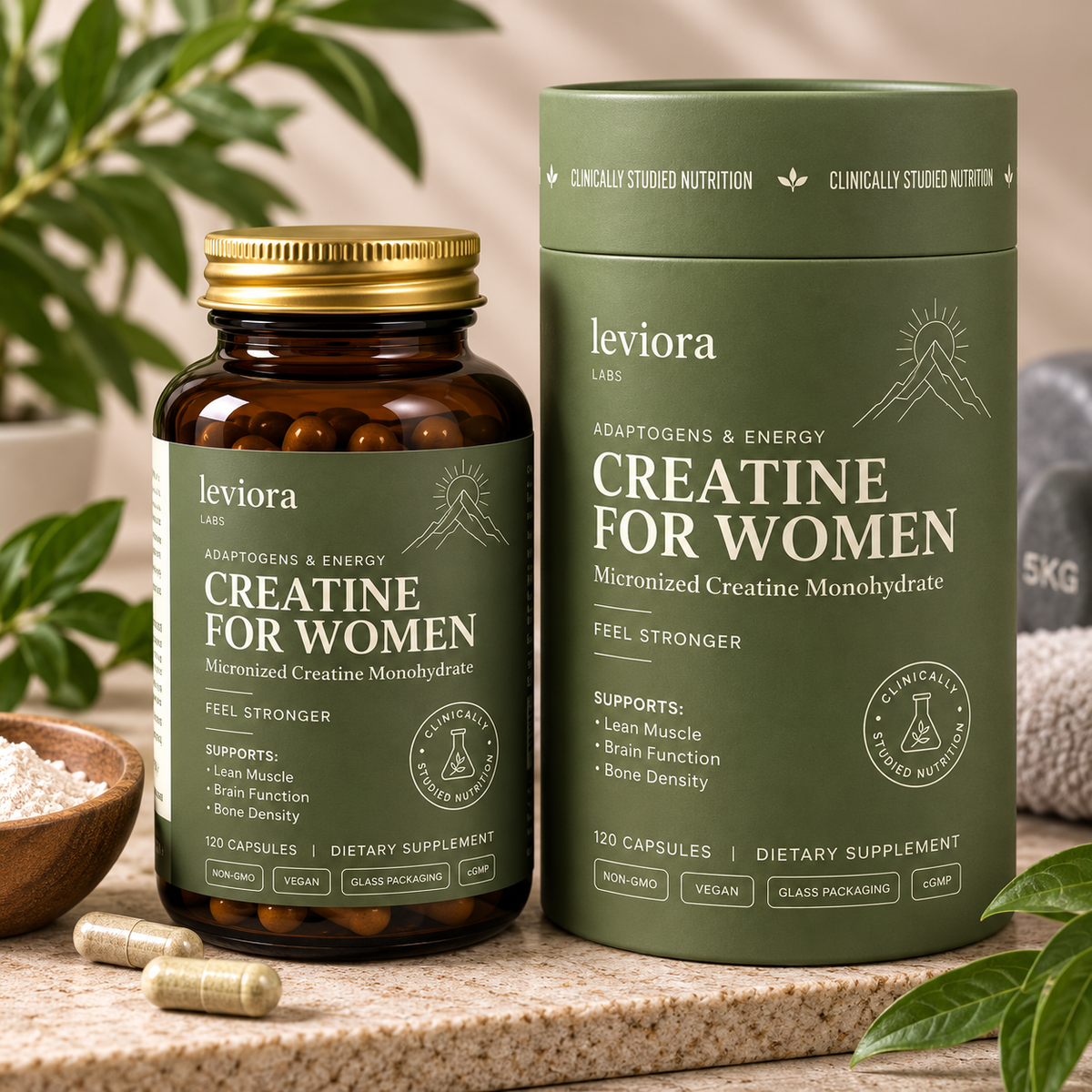 Creatine for Women — 3,000mg with Vitamin D3 & B12
